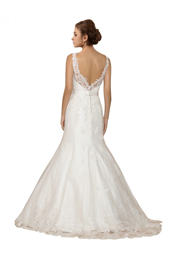 Shop Sweethart V-Neckline Lace Wedding Dress with Shoulder Straps Geelong
