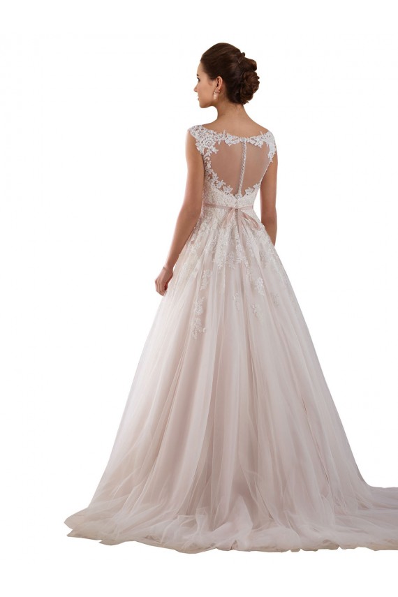 Illusion Sweetheart Neck Ball Gown Tulle Wedding Dress with Lace Bodice Geelong