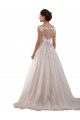 Illusion Sweetheart Neck Ball Gown Tulle Wedding Dress with Lace Bodice Geelong
