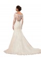 Long Sleeves Mermaid Lace Wedding Dress with Illusion Back Geelong