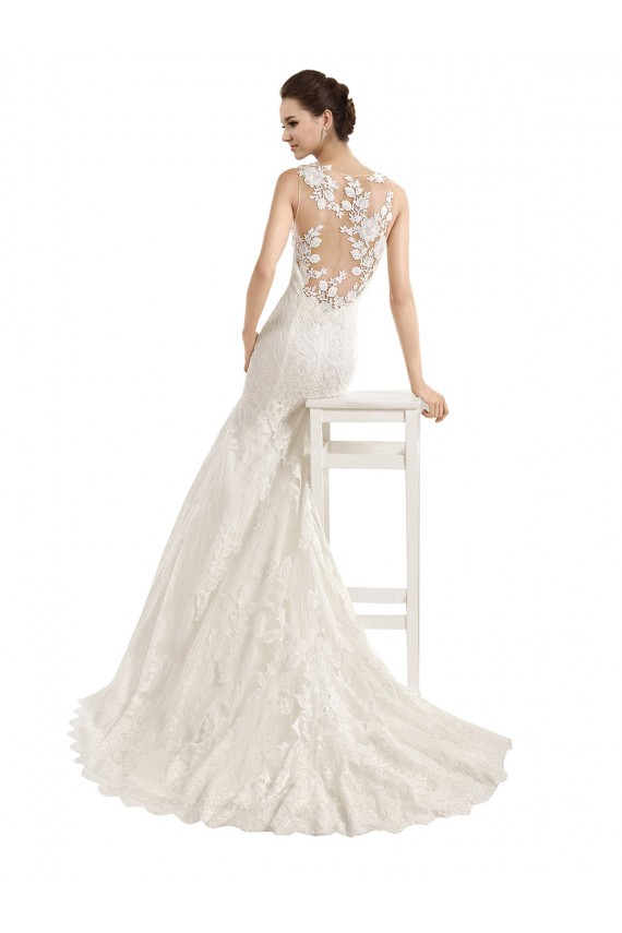 Illusion Neck Mermaid All Over Lace Wedding Dress Geelong