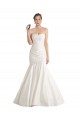 Strapless Mermaid Ruched Satin Beach Wedding Dress with Low Back Geelong