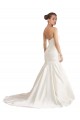 Strapless Mermaid Ruched Satin Beach Wedding Dress with Low Back Geelong