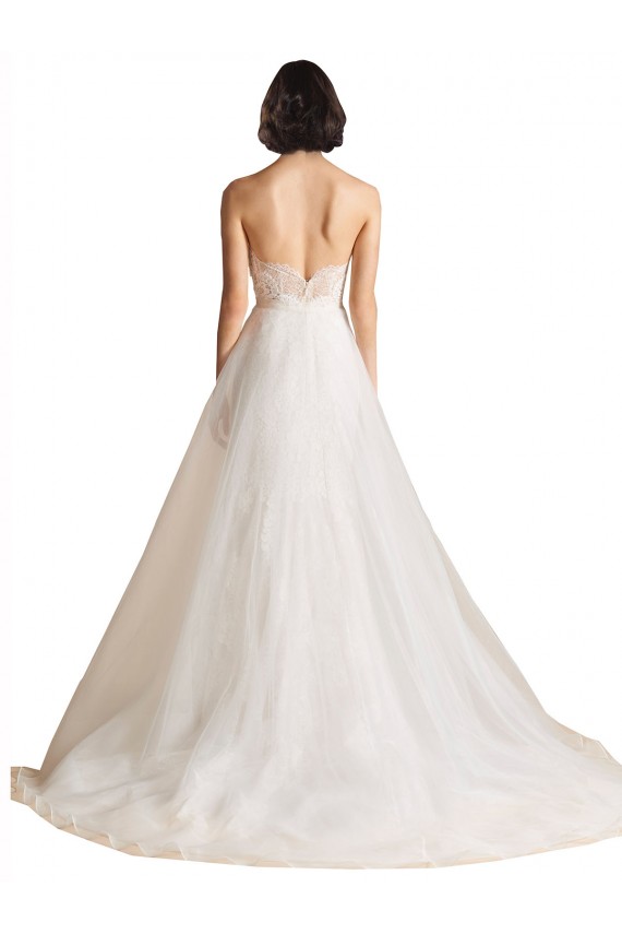 Strapless Sweetheart Lace Bodice A-Line Organza Wedding Dress Geelong