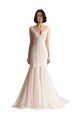 Shop V-Neck Mermaid Tulle Wedding Dress Geelong