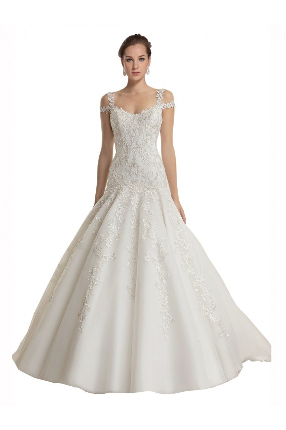 Off the Shoulder Mermaid Lace Tulle Wedding Dress Geelong