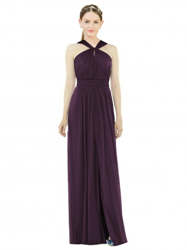 Shop Maxi Chiffon Halter Neck Bridesmaid Dress Geelong
