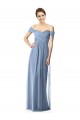 Shop Off the Shoulder Chiffon Bridesmaid Dress with Draped Bodice Geelong