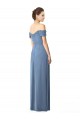 Shop Off the Shoulder Chiffon Bridesmaid Dress with Draped Bodice Geelong