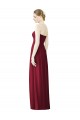 Draped Full Length Strapless Chiffon Bridesmaid Dress Geelong