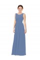 Luxe Chiffon Bridesmaid Dress with Illusion and Sweetheart Neckline Geelong