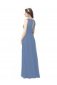 Luxe Chiffon Bridesmaid Dress with Illusion and Sweetheart Neckline Geelong