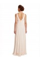 High Neck Chiffon Bridesmaid Dress with Deep V-Back and Cascading Skirt Geelong