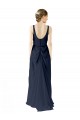 Scoop Neckline Fitted Long Chiffon Bridesmaid Dress Open Back Geelong