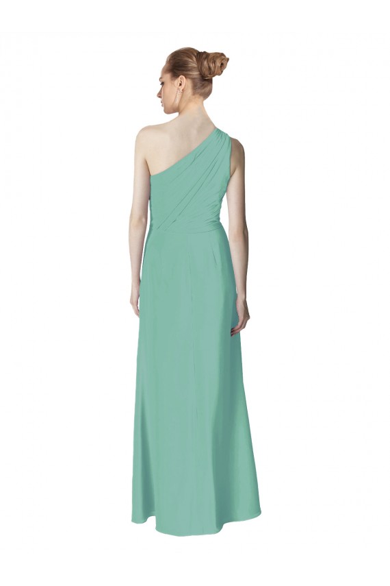 Long Chiffon One Shoulder Full Length Bridesmaid Dress Geelong