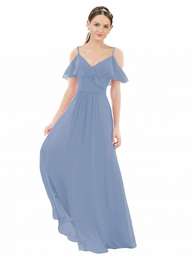 Shop Pleated One Shoulder A-Line Chiffon Bridesmaid Dress Geelong
