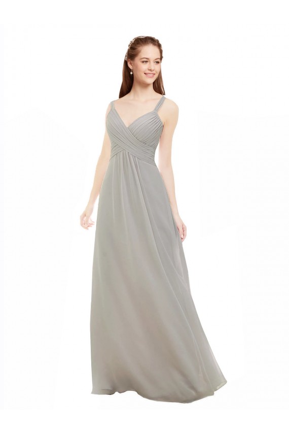 Chiffon Bridesmaid Dress with Ruched Draped Bodice Geelong