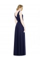 Shop Cowl Neck Deep V-Back Chiffon Bridesmaid Dress with Side Front Slits Geelong