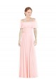 Off the Shoulder Long Bridesmaid Dress With Ruffle Overlay Geelong
