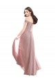 Shop Floor Length Chantilly Lace Off the Shoulder Chiffon Bridesmaid Dress Geelong