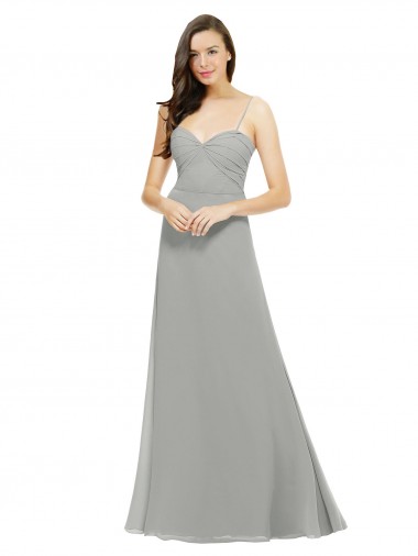 Shop Chiffon Bridesmaid Dress with Sweetheart Neckline and Adjustable Straps Geelong