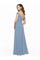 Shop Chiffon Bridesmaid Dress with Classic Off the Shoulder Neckline Geelong