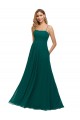 Chiffon Bridesmaid Dress with Pleated Bodice and Straps Geelong