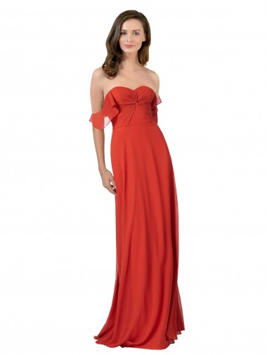 Shop Chiffon A-Line Bridesmaid Dress with Ruched Bodice Geelong