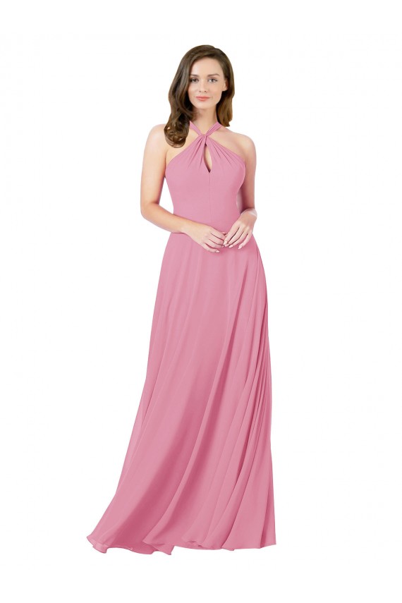 Chiffon Bridesmaid Dress / Prom Dress with Keyhole Front Geelong