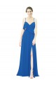 Shop Spaghetti Strap Chiffon Bridesmaids Dress with Asymmetrical Ruffle and Front Slit Geelong