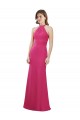 Slim A-Line Long Chiffon Bridesmaid Dress with Strappy Back Geelong
