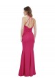 Slim A-Line Long Chiffon Bridesmaid Dress with Strappy Back Geelong