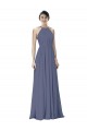 Shop Halter Neck Ruched Bodice Chiffon Bridesmaid Dress Geelong
