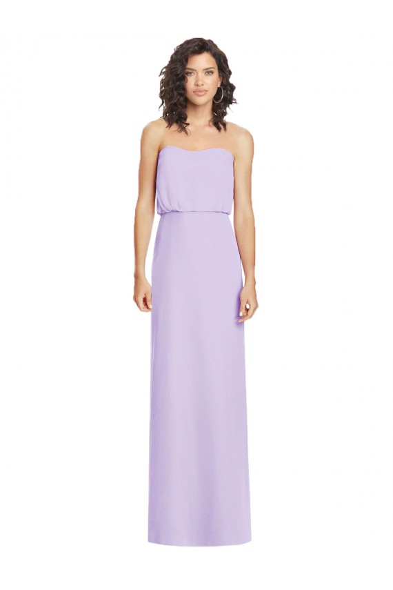 Shop Full Length Lux Chiffon Blouson Bodice Bridesmaid Dress Geelong
