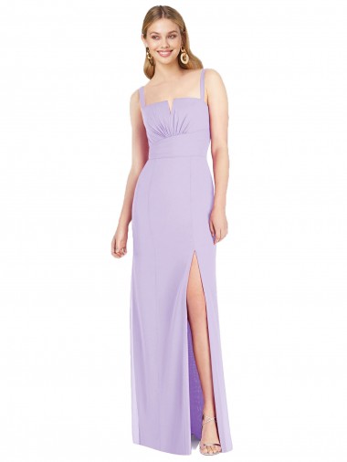 Shop Spaghetti Straps Mermaid Chiffon Bridesmaid Dress with Side Front Slit Geelong