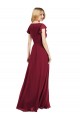 Flutter Sleeves Faux Wrap Chiffon Bridesmaid Dress Geelong