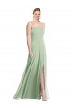 Shop Sleek Spaghetti Straps Low Back Square Neck Maxi Formal Chiffon Bridesmaid Dress Geelong