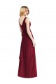 Sleeveless V-Neck Chiffon Wrap Bridesmaid Dress Geelong