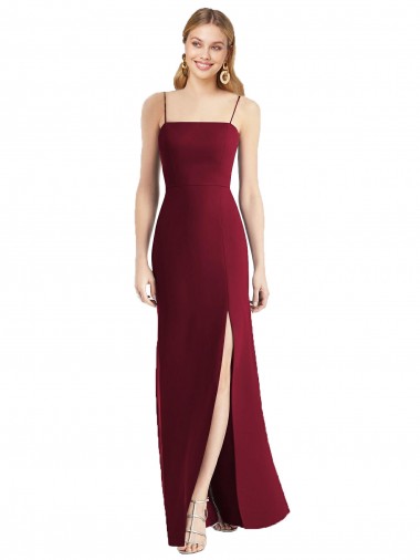 Shop Tie-Back Cutout Trumpet Chiffon Bridesmaid Dress with Front Slit Geelong