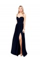 Shop Draped A-Line Chiffon Formal Bridesmaid Dress with Spaghetti Straps and High Slit Geelong