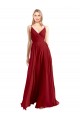 A-Line Spaghetti Straps V-Neckline Chiffon Bridesmaid Dress Open Back Geelong