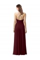 Shop Slim Long High Halter Neck Chiffon Bridesmaid Dress with High Side Slit Geelong