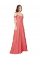 Shop Draped Off the Shoulder Straps Chiffon Bridesmaid Dress Geelong
