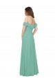 Shop Flounce Sleeves Off the Shoulder Long Chiffon Bridesmaid Dress Geelong