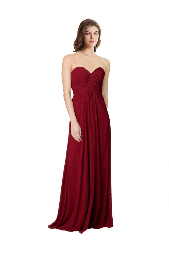 Shop Draped Sweetheart Long Grecian Inspired Chiffon Bridesmaid Dress Geelong