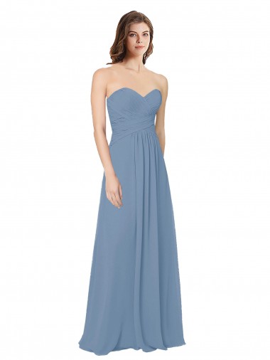 Shop Chiffon A-Line Wraparound Draping Long Bridesmaid Dress Geelong