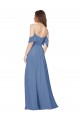 Flutter Sleeves Scoop Neck Off the Shoulder Long Chiffon Bridesmaid Dress Geelong