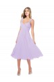 Draped Midi Length Chiffon Cocktail Bridesmaid Dress with Ruched Bodice Geelong