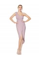 Shop High Low One Shoulder Ruffles V-Neck Chiffon Wrap Bridesmaid Dress / Formal Prom Dress Geelong