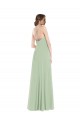 Scoop Neck Tie Strap Maxi Bridesmaid Dress with Front Slit Geelong